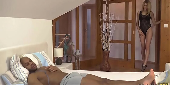black4k karina grand in lacy underwear makes love to black stranger