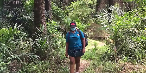 university girl missed her way to the forest and got fucked by two bike men and she give them all styles