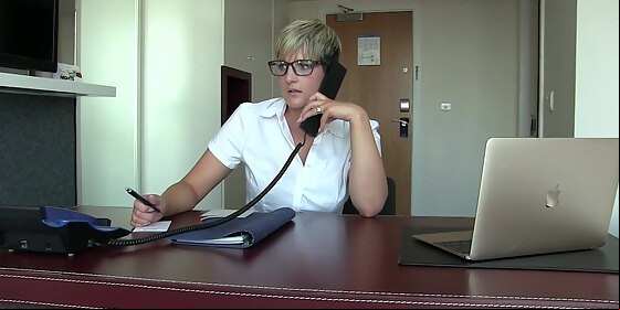 sexy secretary brooks rides dildo in office xxx