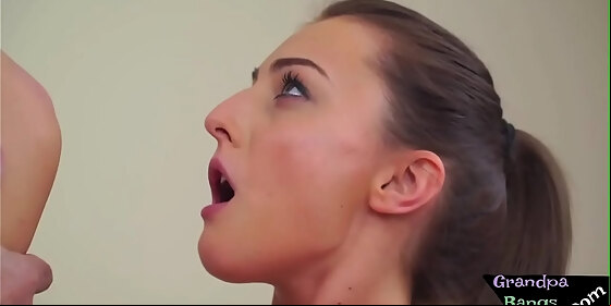 busty european teen sucks and fucks oldman