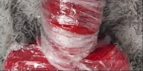 nana zentai and plastic 3 layers mummy bondage