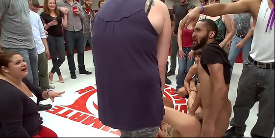 wrestler gangbang fucked for public