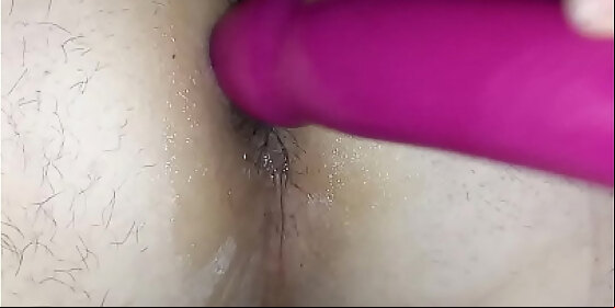 straight male fucks ass with dildo
